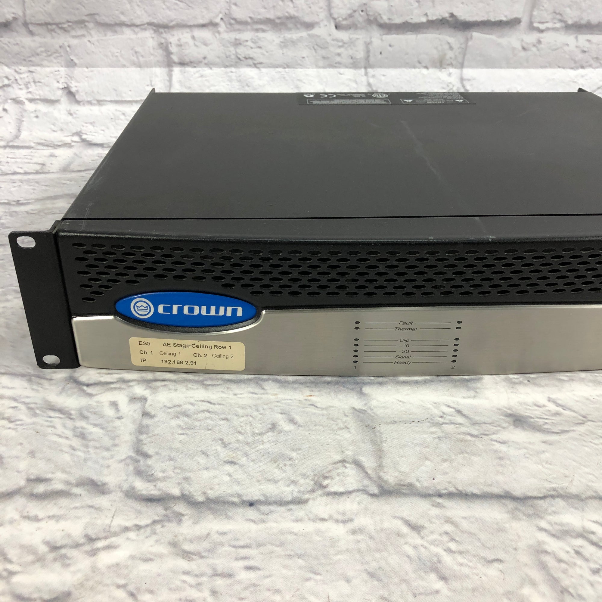 Crown CTS-1200 Power Amp with PIP-USP3/CN CobraNet Card
