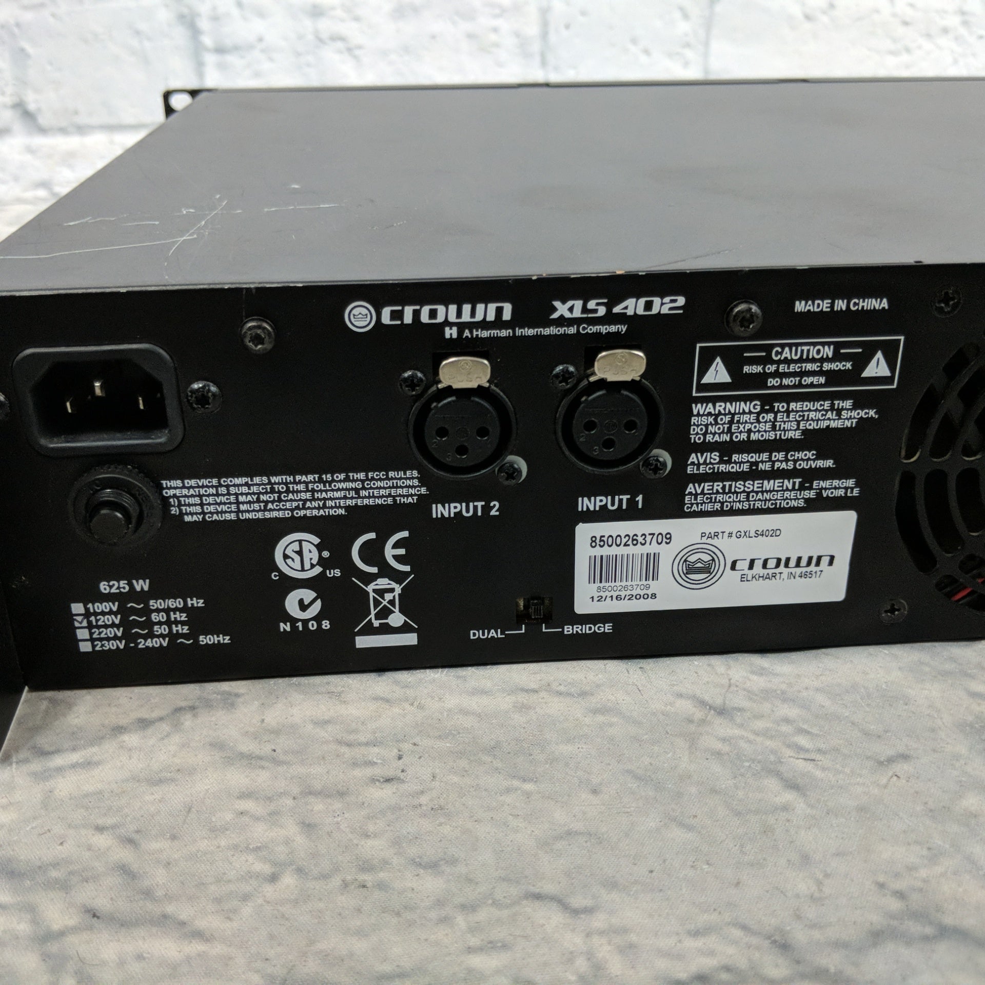 Crown XLS 402 2-Channel Power Amplifier