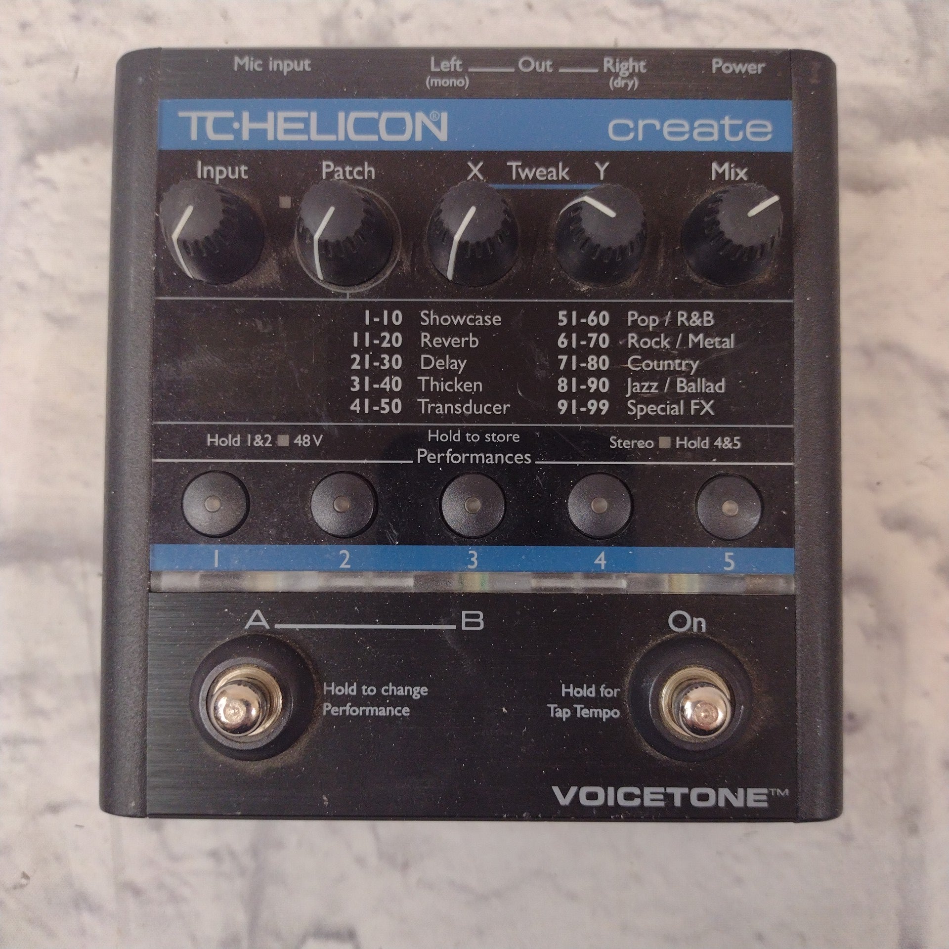 TC Helicon Voicetone Create Vocal Effects Processor