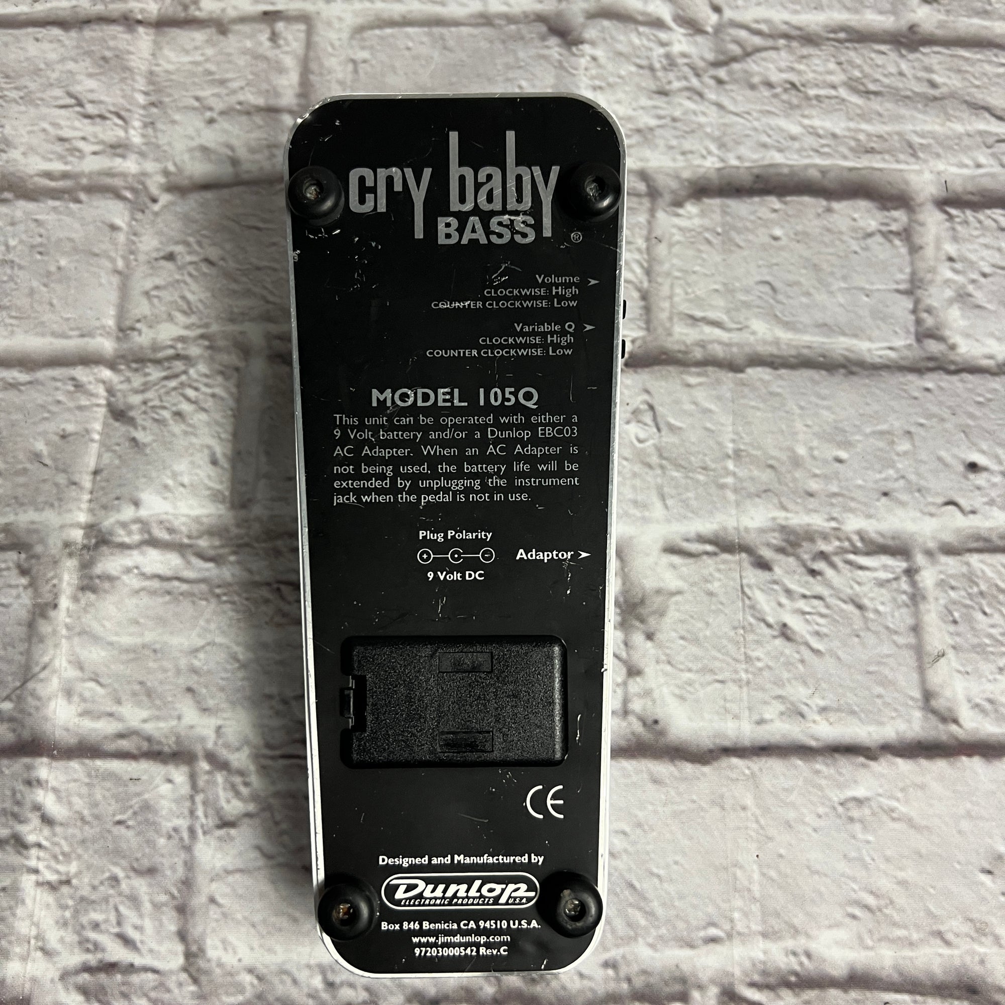Dunlop 105Q Crybaby Bass Wah Pedal