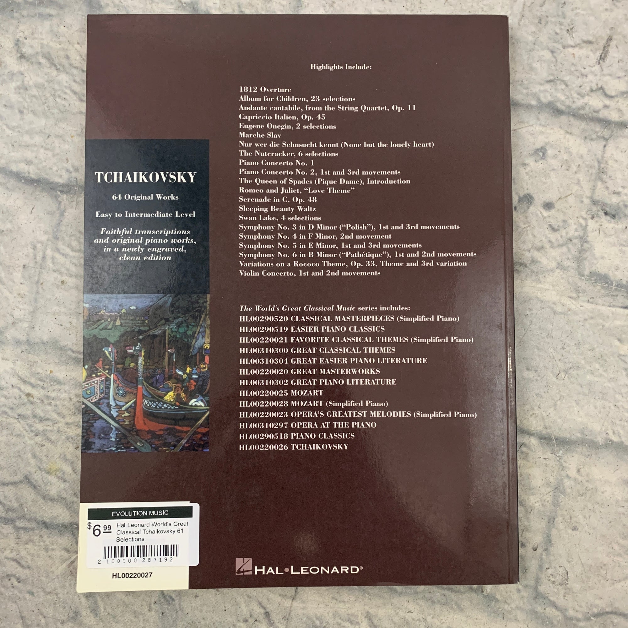 Hal Leonard World's Great Classical Tchaikovsky 61 Selections