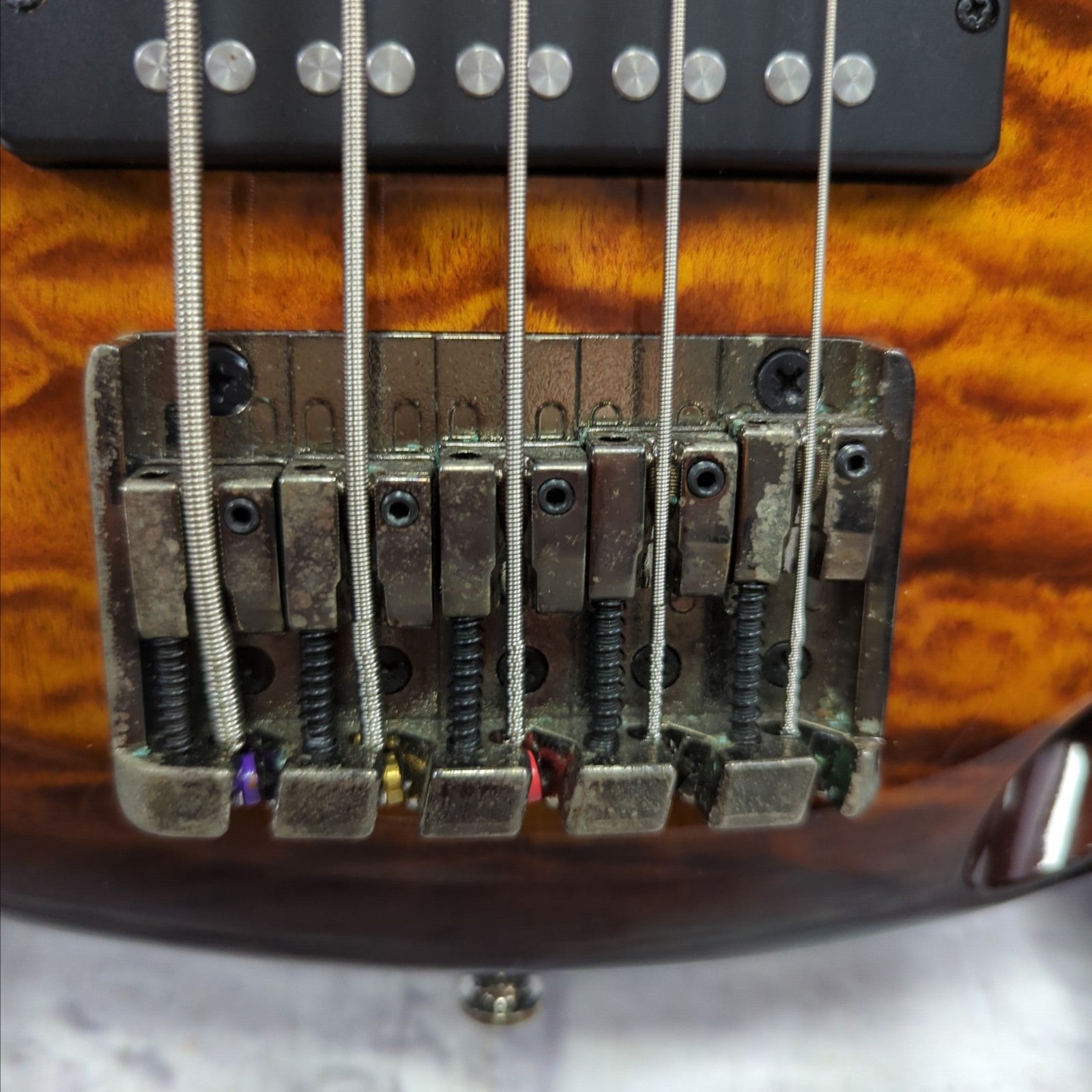 Ibanez SR405EQM Quilted Maple 5-String Electric Bass Guitar Dragon Eye Burst