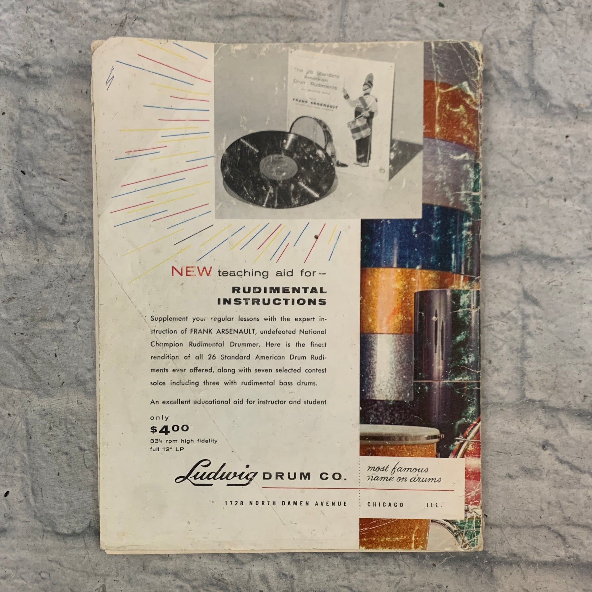 VINTAGE Paperback WFL Ludwig Drum Method Book One 1962
