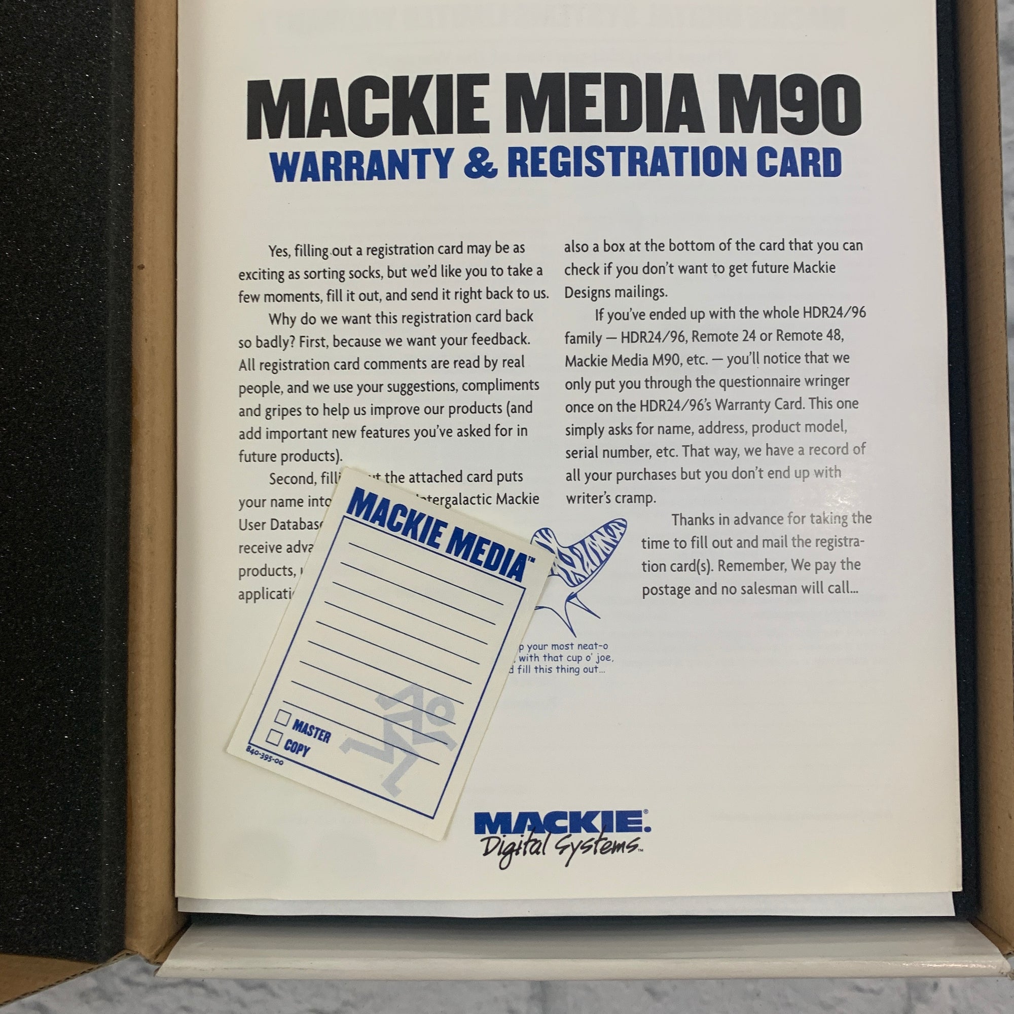 Mackie Media M90 Removable Hard Drive