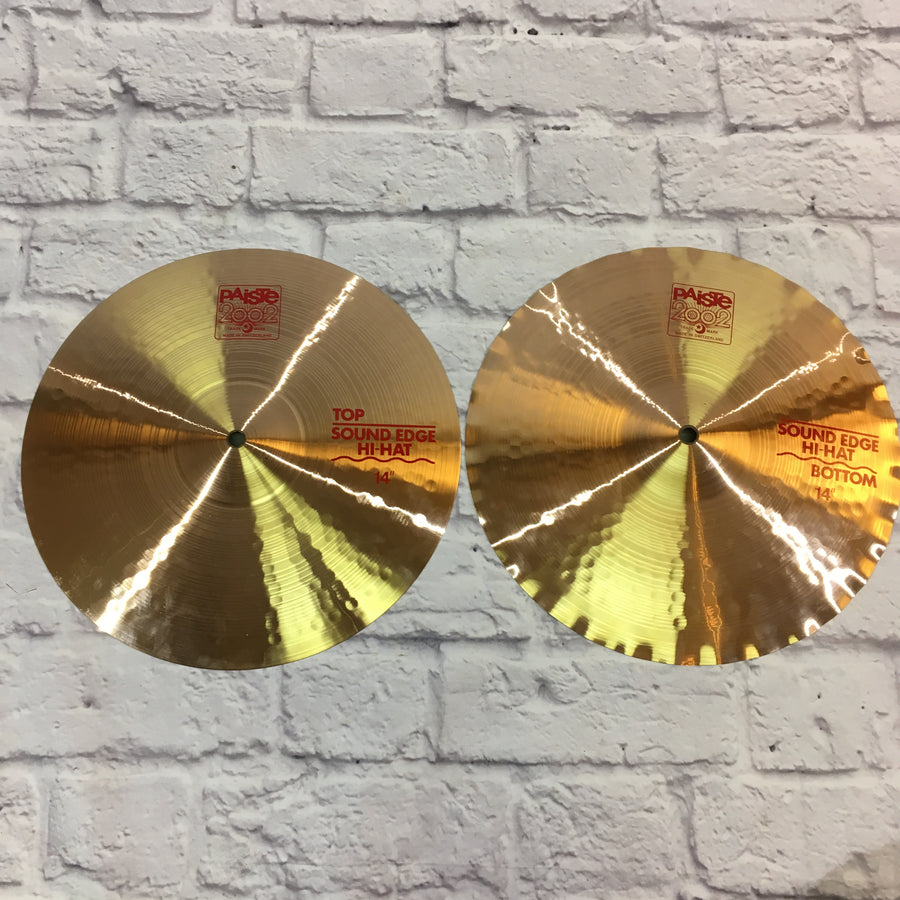 Paiste 14in 2002 Sound Edge Hi Hat Cymbal  Pair
