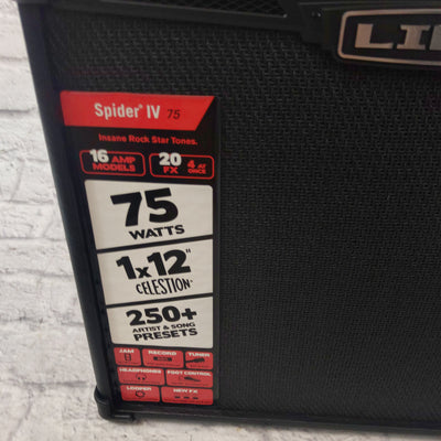 Line 6 Spider IV 75W 1x12 Modeling Guitar Combo Amp - New Old Stock