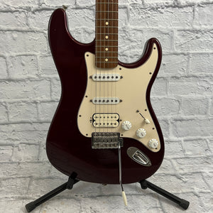 2003 MIM Fender Standard Stratocaster HSS Electric Guitar - Midnight Wine w/ Gig Bag