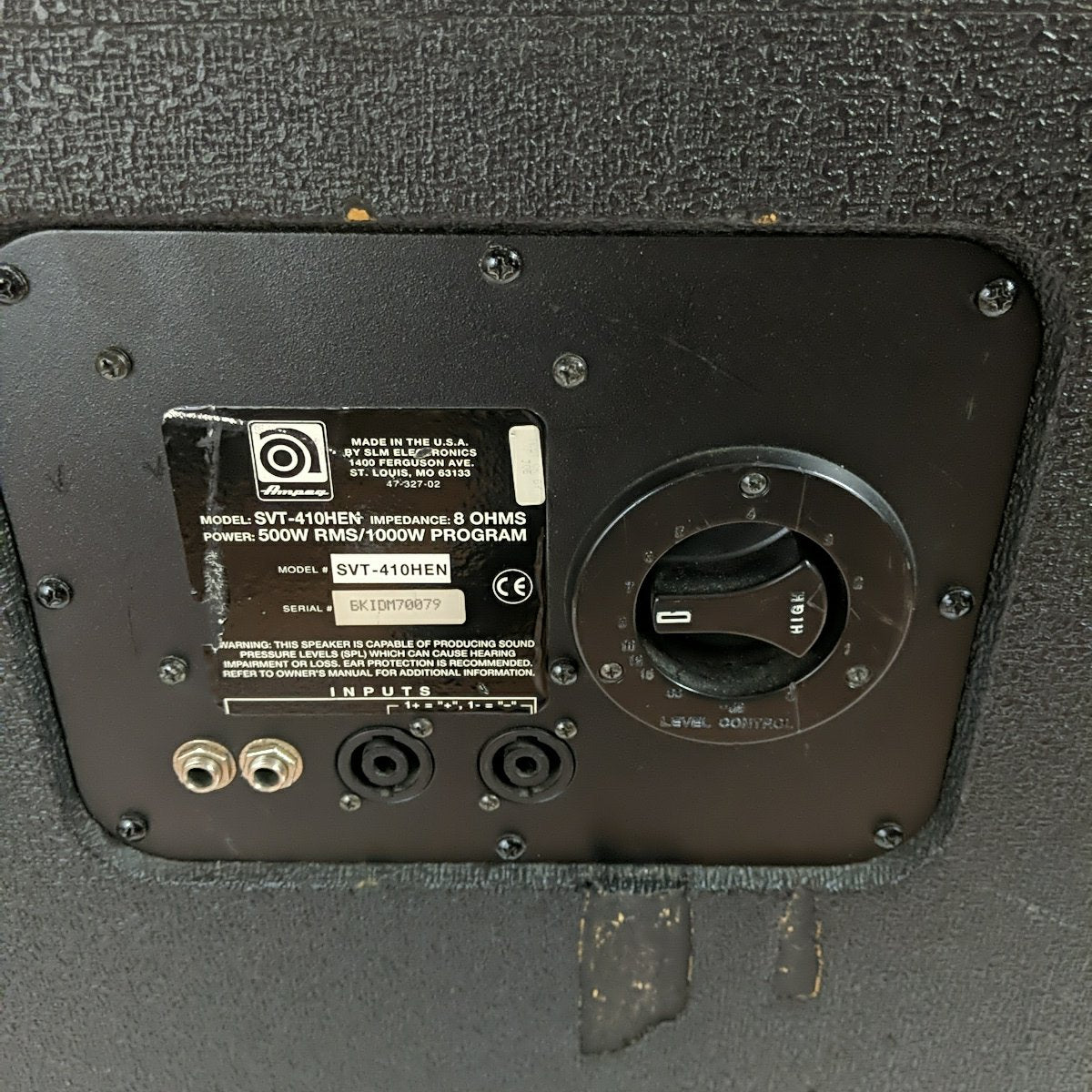 Ampeg SVT410HEN 500 Watt 4x10 Cabinet Made in USA