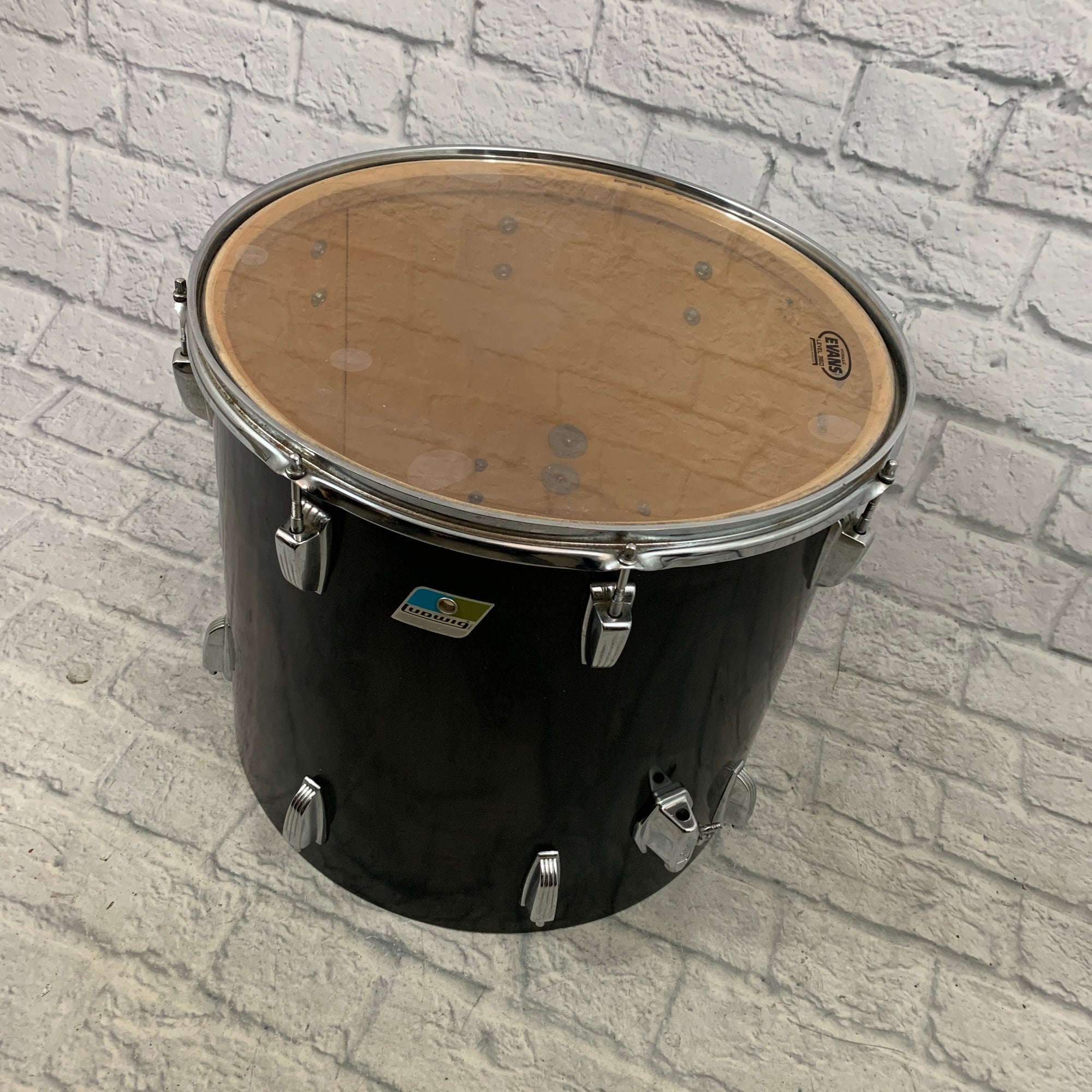 Ludwig B/O Pointed Badge 18x16 Floor Tom Black Wrap