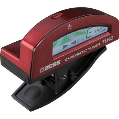 Boss TU-10RD Clip-On Chromatic Tuner - Red