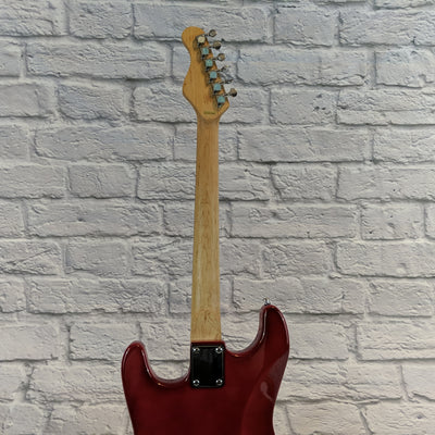 Crestwood Strat Electric Guitar Strawberry Sparkle Burst Finish