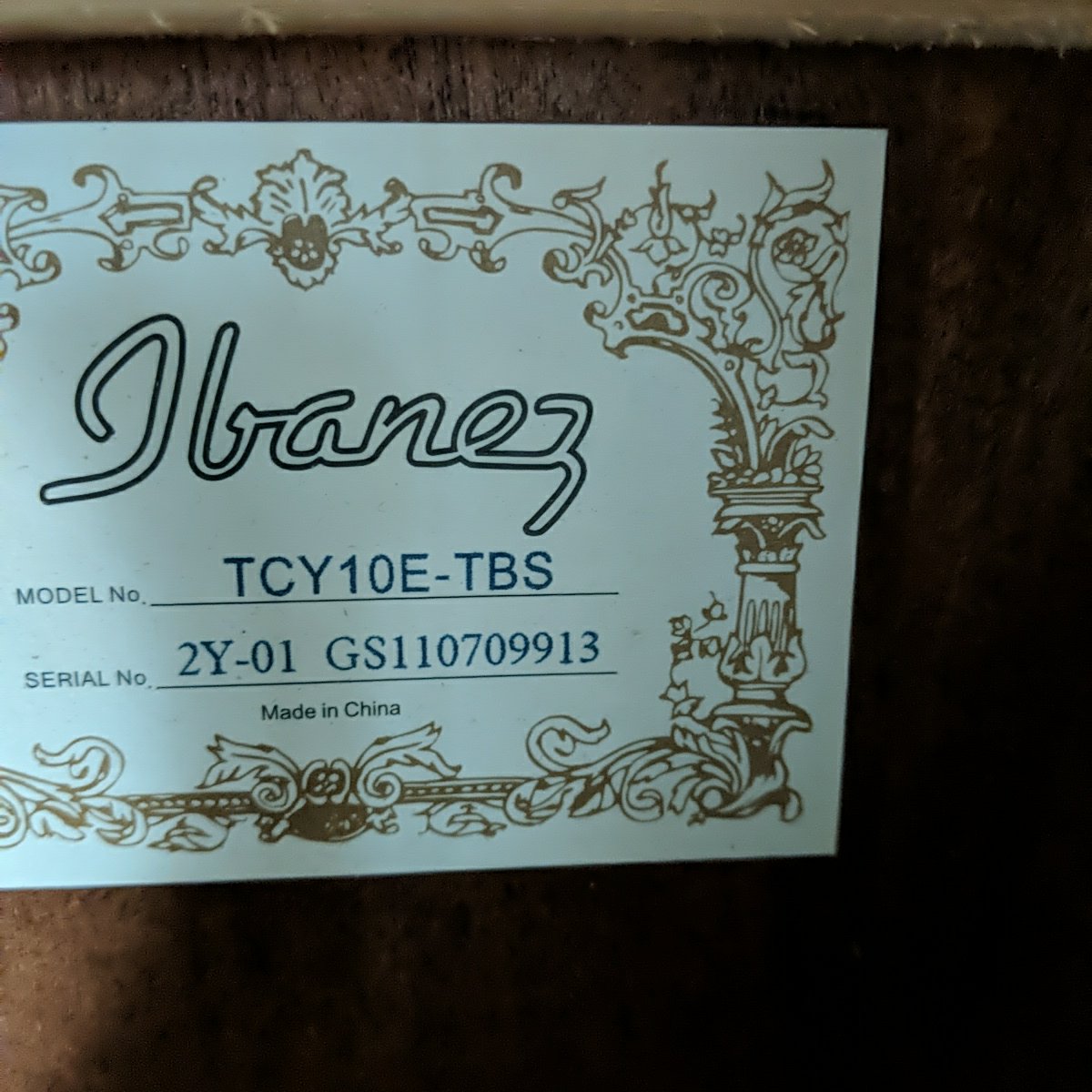 Ibanez TCY10ETBS Talman Blue Acoustic Guitar