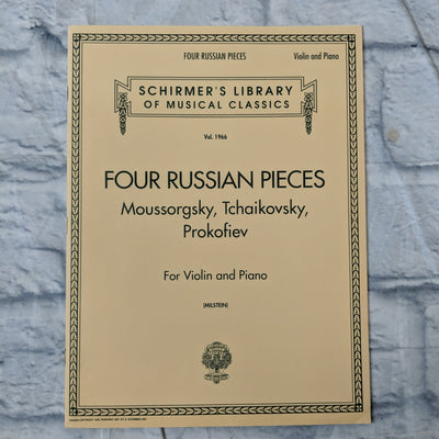 Four Russian Pieces Moussorgsky, Tchaikovsky, Prokofiev For Violin and Piano Volume 1966  for Violin and Piano