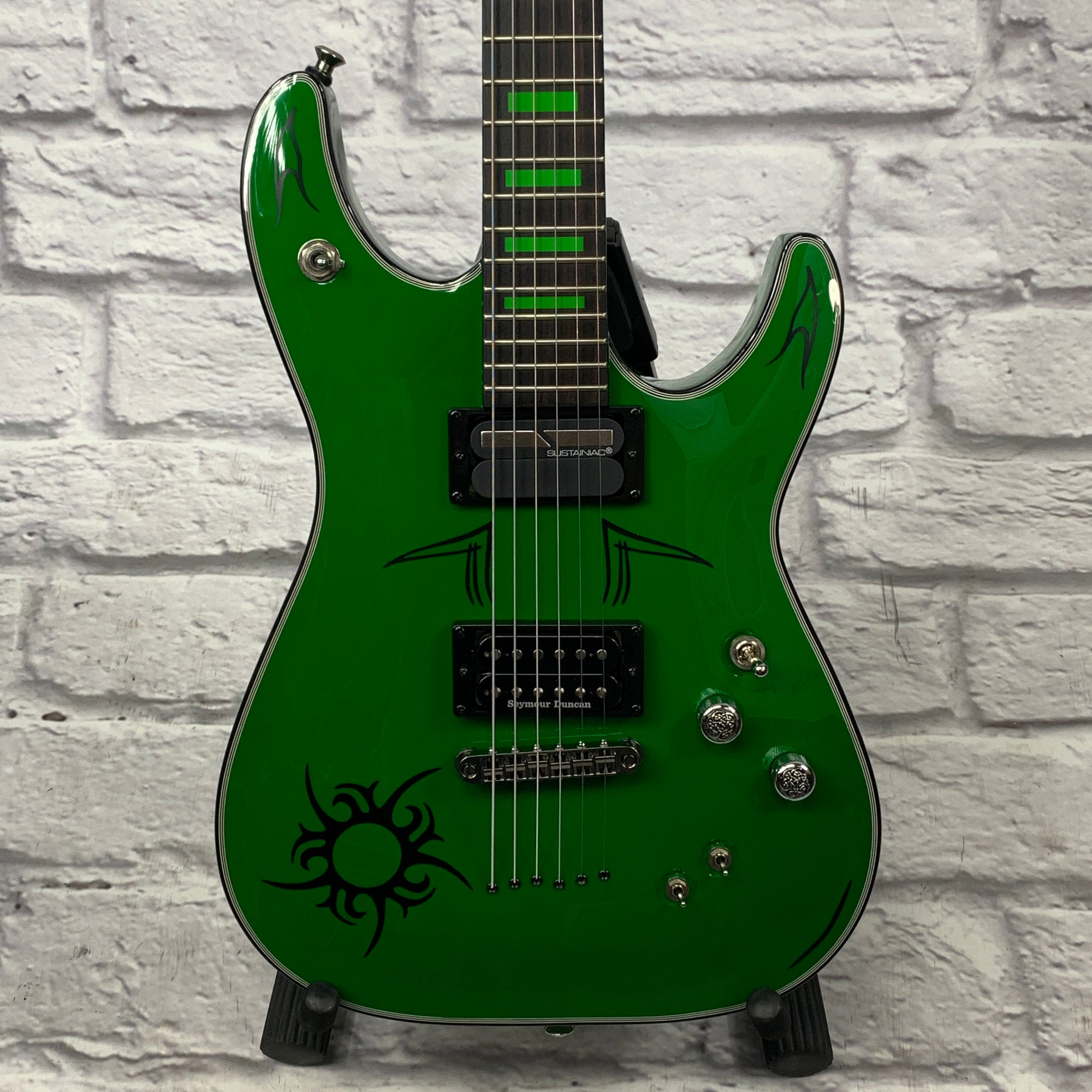 Schecter Kenny Hickey C-1 EX S Baritone Guitar Steele Green