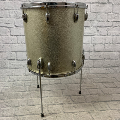 Slingerland 16" x 16" Floor Tom Silver Sparkle 1965