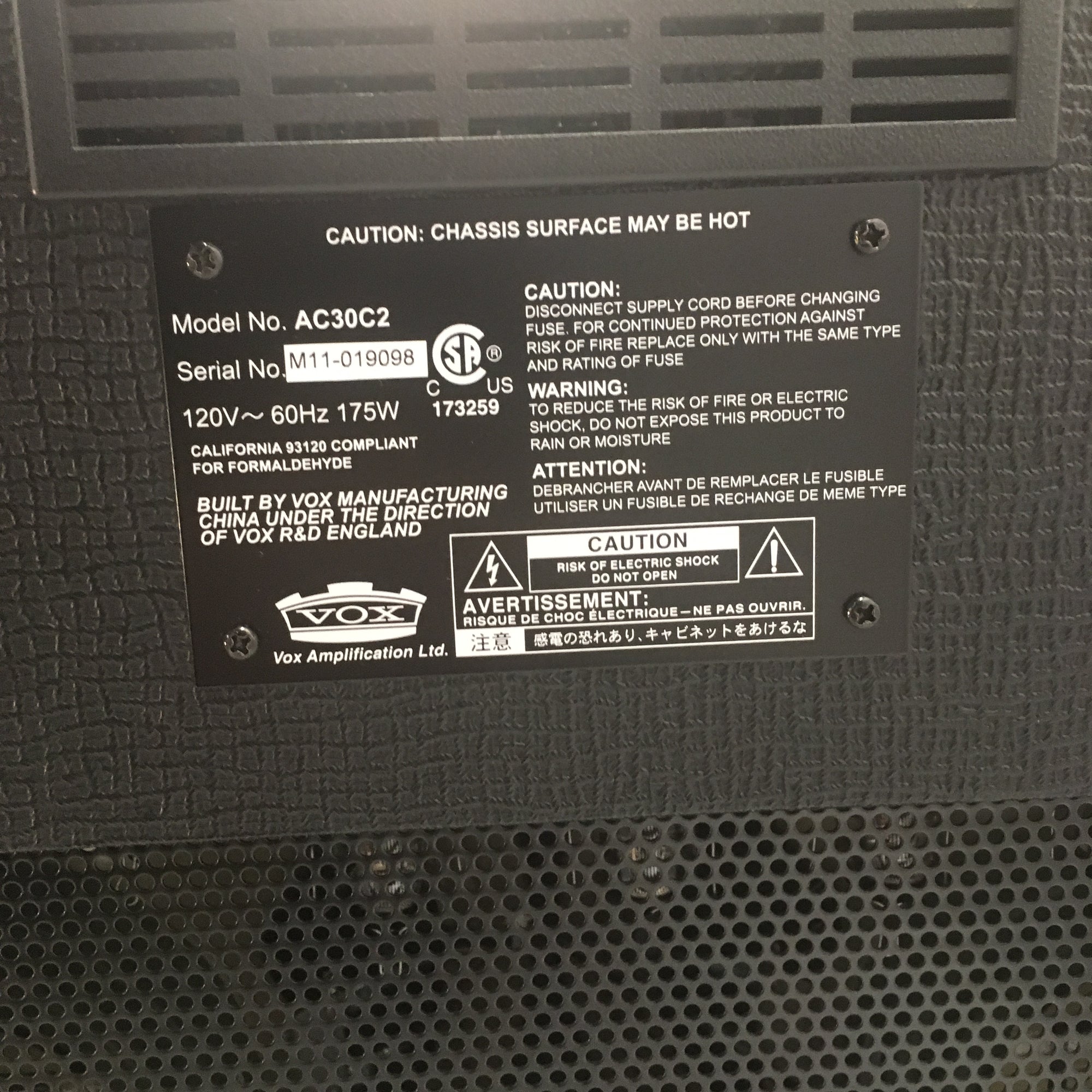 Vox AC-30C2 30W 2x12 Combo Guitar Amp