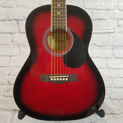 Ventura 3/4 Acoustic Guitar Red Black Burst