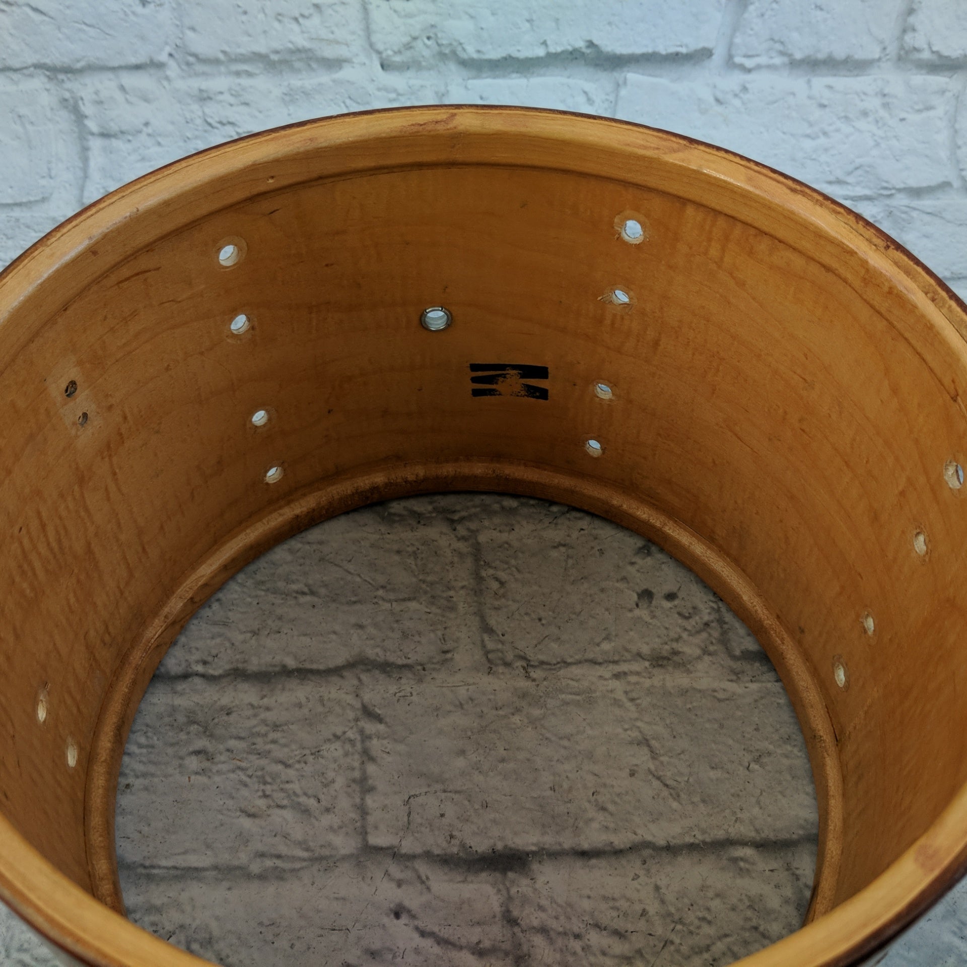 Slingerland Vintage 70s Ribbon Mahogany Veneer 3ply Clear Maple Interior 9x13 Rack Tom Shell