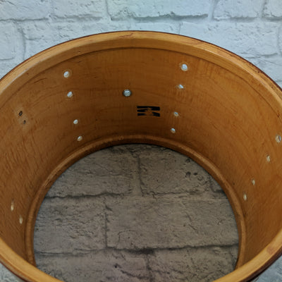 Slingerland Vintage 70s Ribbon Mahogany Veneer 3ply Clear Maple Interior 9x13 Rack Tom Shell