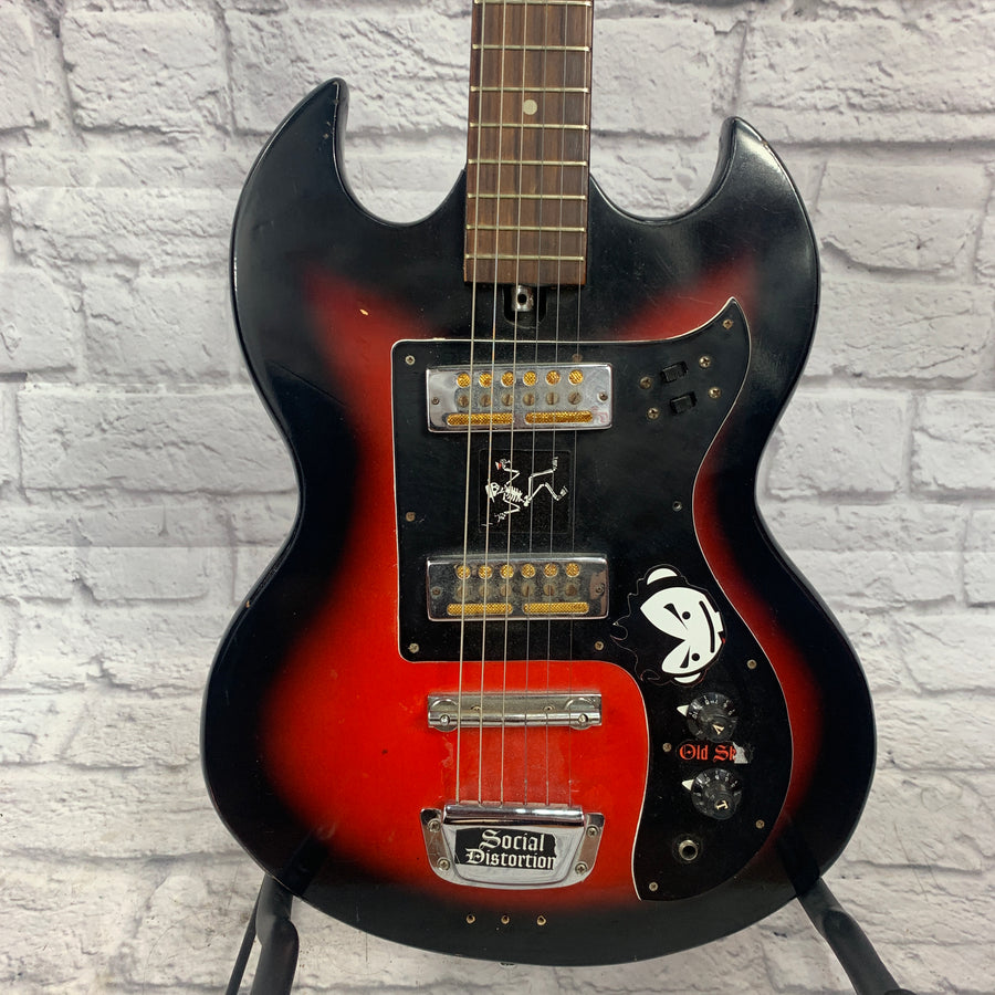 Vintage Lyle SG Style Electric with Gold Foil Pickups