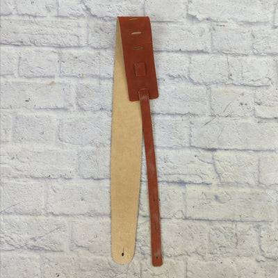 Henry Heller Hbs35 3 1/2" Wide Suede Leather Guitar Strap Rust