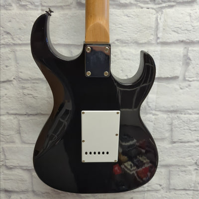 J Reynolds Left Handed Lefty Strat Style Electric Guitar - Black
