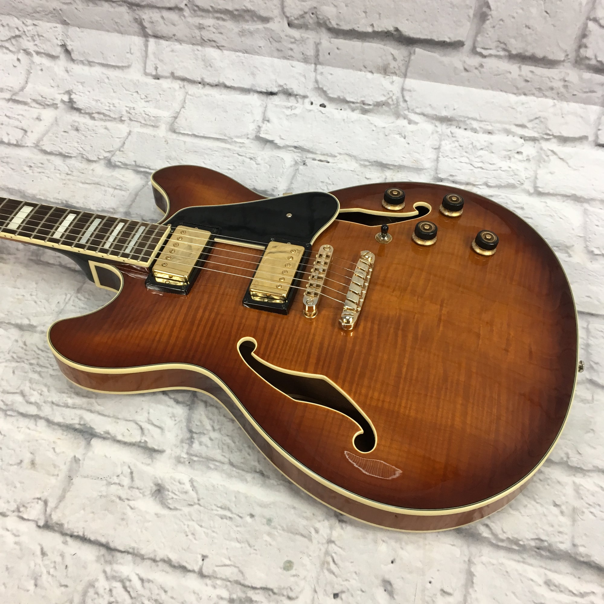 ** Ibanez AS-93 Semi-Hollow Upgraded Electric Guitar with Hard Case Duncans
