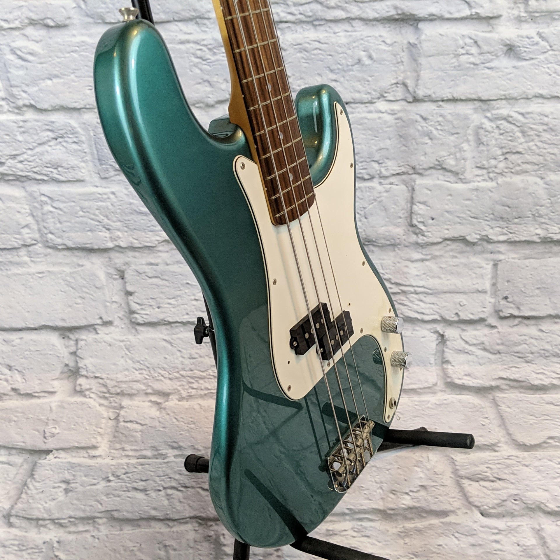 1990's Fernandes 4-String Bass Metallic Blue MIJ w/ Ibanez Hardshell Case