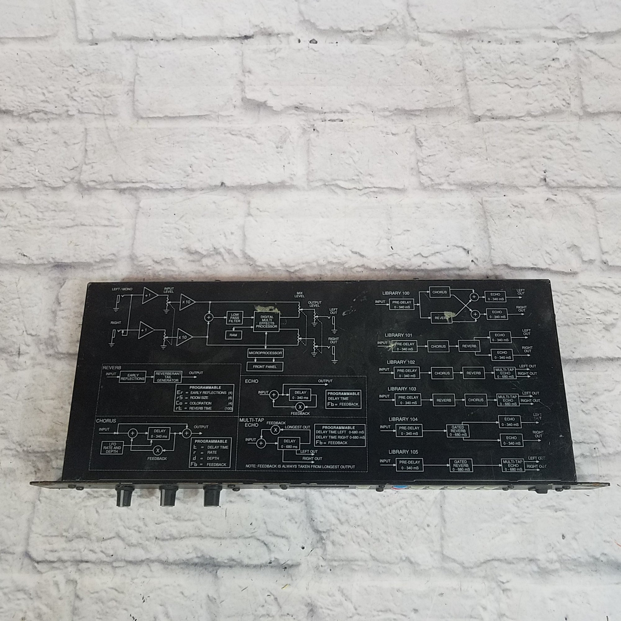 Peavey Ultraverb Rack Effect Unit - no power supply