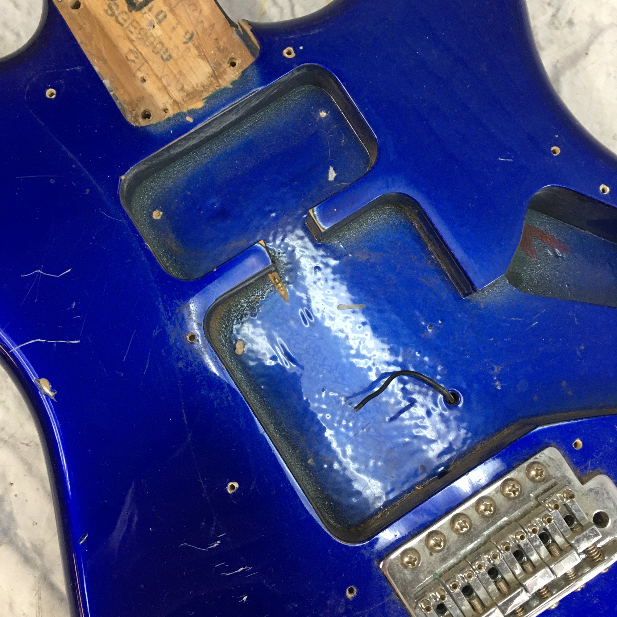 Unknown S Style Blue Electric Guitar Body