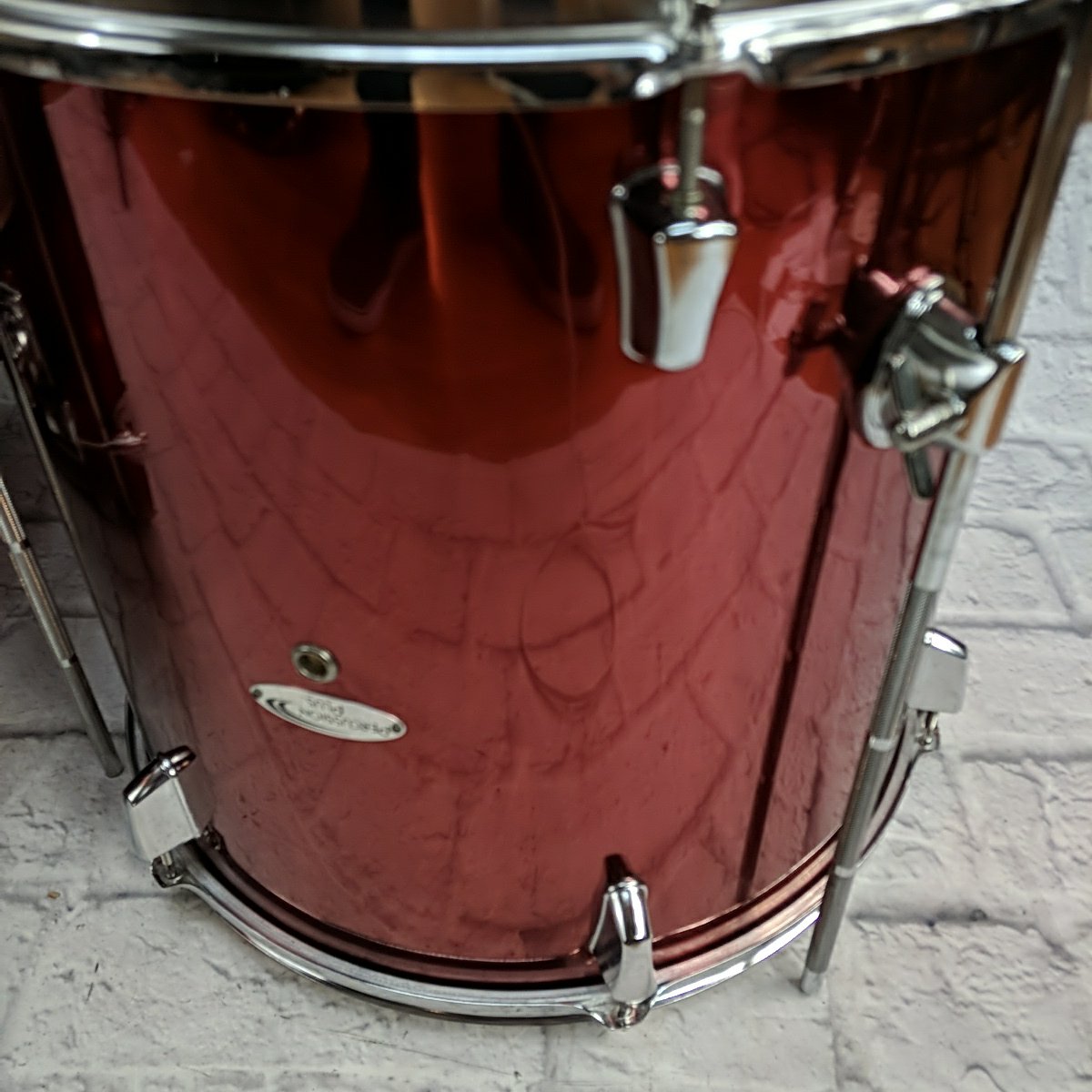 Percussion Plus Metallic Red 4pc Drum Set