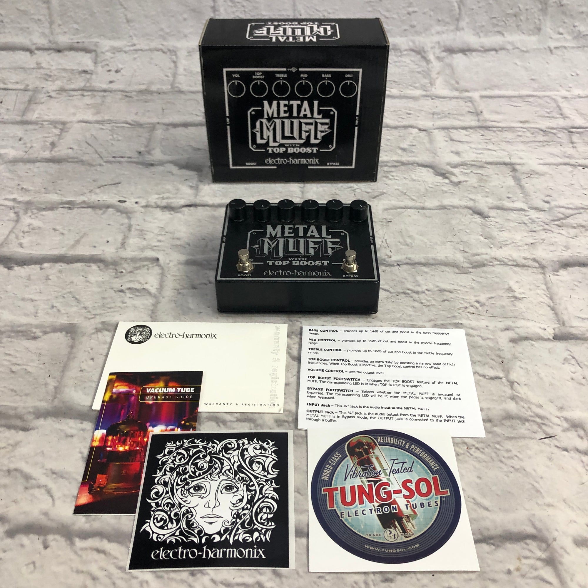 Electro Harmonix Metal Muff with Top Boost Fuzz Pedal