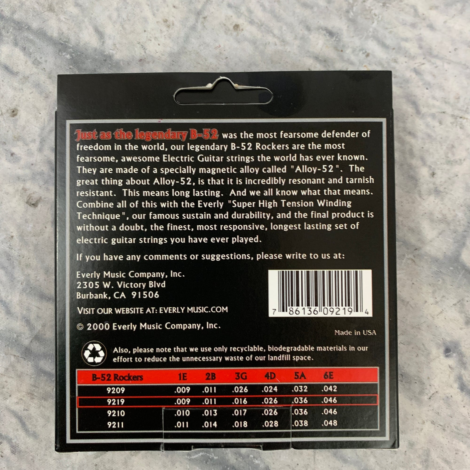 B-52 Rockers 9-46 Electric Guitar Strings