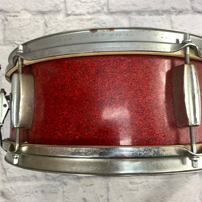 Vintage Kingston Snare Drum Red Sparkle 14