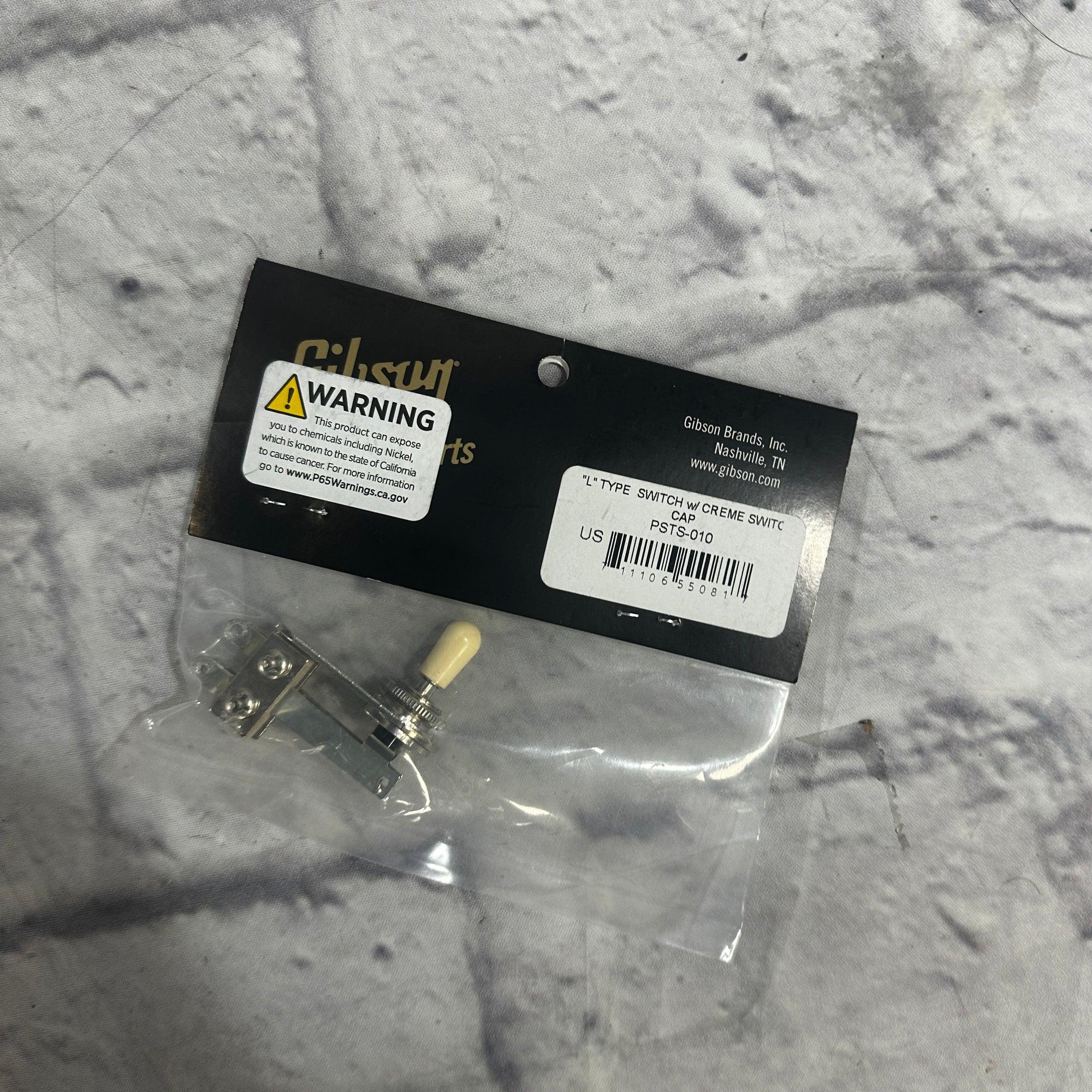 Gibson L-Type Toggle Switch with Creme Cap Parts