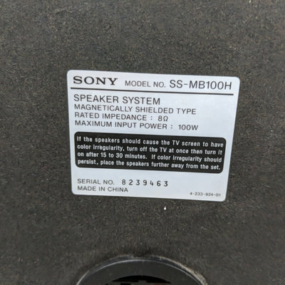 Sony SS-MB100H Speakers (Pair)
