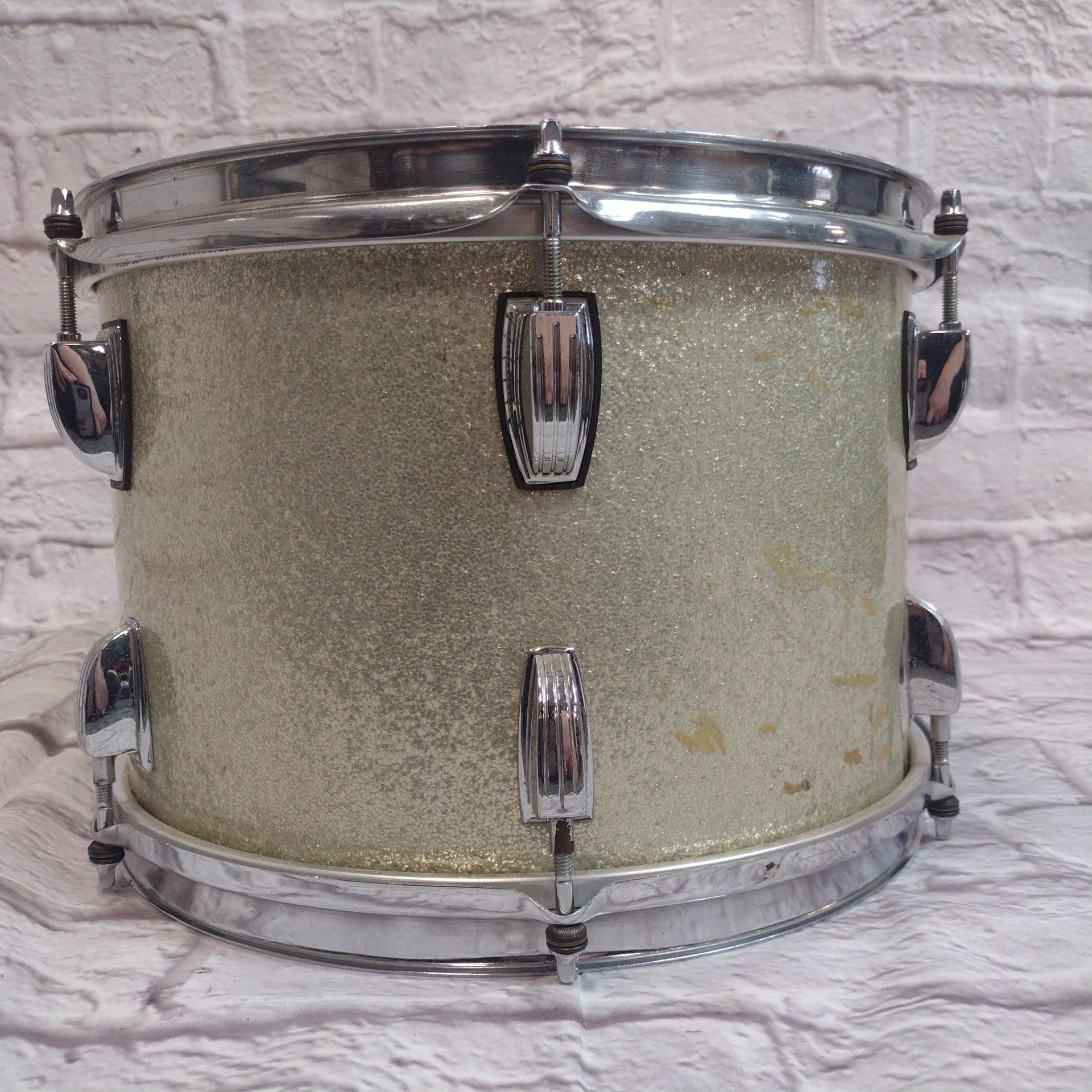Ludwig Vintage 1960s 12 Silver Sparkle Rack Tom